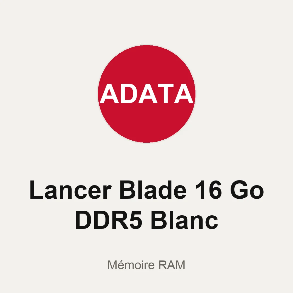 ADATA Lancer Blade 16GB U-DIMM DDR5 White