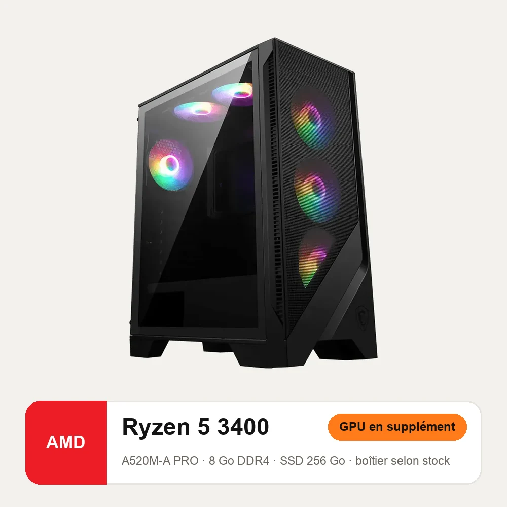 Config AMD Ryzen 5 3400 / A520M
